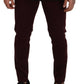 Dolce & Gabbana Slim Fit Bordeaux Jeans - Italian Luxury