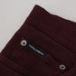 Dolce & Gabbana Slim Fit Bordeaux Jeans - Italian Luxury