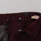 Dolce & Gabbana Slim Fit Bordeaux Jeans - Italian Luxury