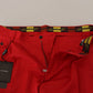 Dolce & Gabbana Elegant Slim Fit Crimson Chinos