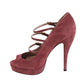 Gucci Women Tibet Red Suede High Heel Pump Shoes