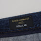 Dolce & Gabbana Elegant Blue Wash Regular Fit Jeans