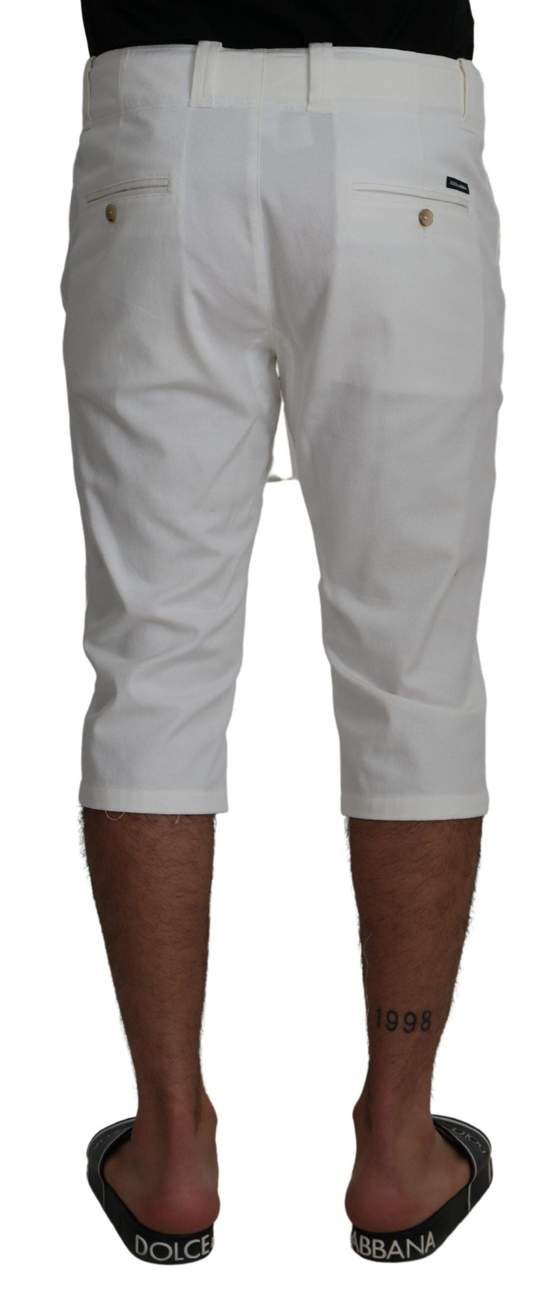 Dolce & Gabbana Elegant White Chino Shorts