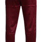 Dolce & Gabbana Silk Lounge Pants in Bordeaux