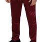 Dolce & Gabbana Silk Lounge Pants in Bordeaux