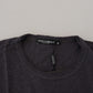 Dolce & Gabbana Elegant Gray Motive Crew Neck T-Shirt