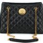 Versace Elegant Quilted Nappa Leather Tote Bag