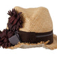 Dolce & Gabbana Yellow Ribbon Floral Embellished Straw Hat