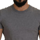 Dolce & Gabbana Classic Grey Crew Neck Cotton Tee