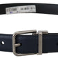 Dolce & Gabbana Elegant Blue Calf Leather Belt