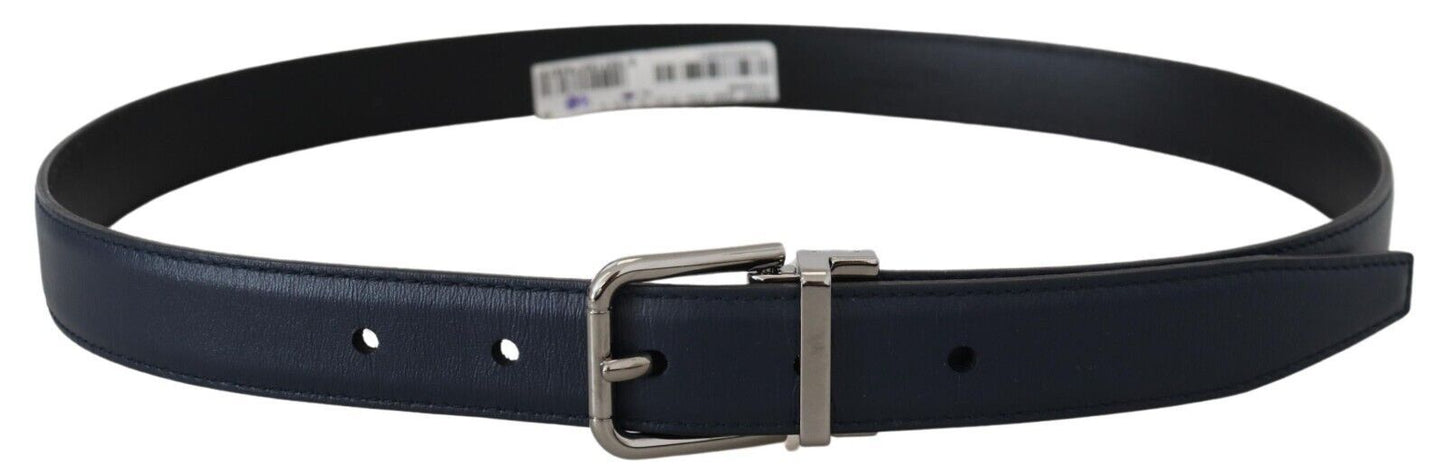 Dolce & Gabbana Elegant Blue Calf Leather Belt