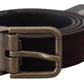 Dolce & Gabbana Elegant Italian Leather Belt with Metal Buckle