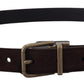 Dolce & Gabbana Elegant Italian Leather Belt with Metal Buckle