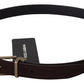 Dolce & Gabbana Elegant Italian Leather Belt with Metal Buckle