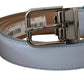 Dolce & Gabbana Sleek Light Blue Leather Belt