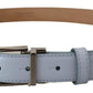 Dolce & Gabbana Sleek Light Blue Leather Belt