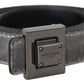 Dolce & Gabbana Elegant Silver Leather Designer Belt