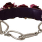 Dolce & Gabbana Multicolor Floral Appliques Metal Shoulder Strap