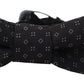 Dolce & Gabbana Black Pattern Silk Adjustable Neck Papillon Bow Tie