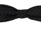 Dolce & Gabbana Black Silk Patterned Necktie Men Accessory Bow Tie
