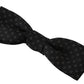 Dolce & Gabbana Black Silk Patterned Necktie Men Accessory Bow Tie