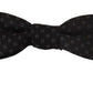 Dolce & Gabbana Black Silk Patterned Necktie Men Accessory Bow Tie