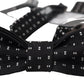 Dolce & Gabbana Black Silk Patterned Neck Papillon Accessory Bow Tie