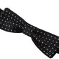 Dolce & Gabbana Black Silk Patterned Neck Papillon Accessory Bow Tie