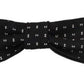 Dolce & Gabbana Black Silk Patterned Neck Papillon Accessory Bow Tie
