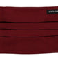 Dolce & Gabbana Maroon Silk Pleated Elastic Ear Strap One Size Face Mask
