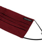 Dolce & Gabbana Maroon Silk Pleated Elastic Ear Strap One Size Face Mask