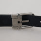 Dolce & Gabbana Elegant Blue Calf Leather Belt