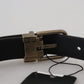 Dolce & Gabbana Elegant Italian Leather Belt with Metal Buckle