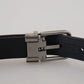 Dolce & Gabbana Elegant Red Leather Belt with Metal Buckle