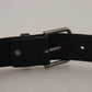 Dolce & Gabbana Chic Black and Green Designer Belt with DG Logo