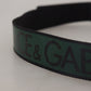 Dolce & Gabbana Chic Black and Green Designer Belt with DG Logo