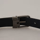 Dolce & Gabbana Elegant Dark Blue Leather Belt