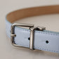 Dolce & Gabbana Sleek Light Blue Leather Belt