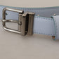 Dolce & Gabbana Sleek Light Blue Leather Belt