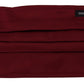 Dolce & Gabbana Maroon Silk Pleated Elastic Ear Strap One Size Face Mask