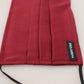 Dolce & Gabbana Maroon Silk Pleated Elastic Ear Strap One Size Face Mask