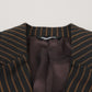 Dolce & Gabbana Elegant Striped Wool Blend Slim Blazer