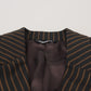 Dolce & Gabbana Elegant Striped Wool Blend Slim Blazer