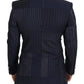 Dolce & Gabbana Elegant Navy Slim-Fit Double Breasted Blazer