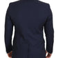 Dolce & Gabbana Elegant Dark Blue Slim Fit Wool Blazer