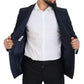 Dolce & Gabbana Elegant Dark Blue Slim Fit Wool Blazer