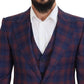 Dolce & Gabbana Elegant Purple Wool Blazer and Vest Set