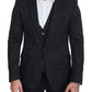 Dolce & Gabbana Elegant Black Martini Suit Jacket & Vest Ensemble