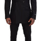 Dolce & Gabbana Elegant Black Striped Virgin Wool Suit