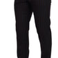 Dolce & Gabbana Elegant Black Striped Virgin Wool Suit